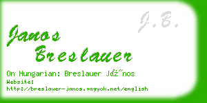 janos breslauer business card